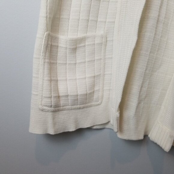 Yarn Works Long Sleeveless Cardigan Sweater Vest - Picture 4 of 7